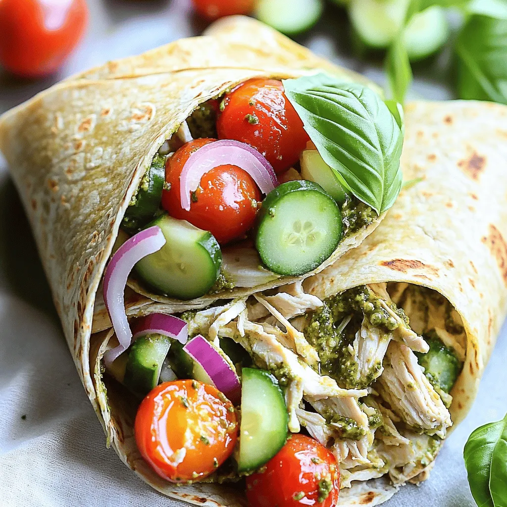 No-Oven Pesto Chicken Salad Wraps Tasty and Quick Meal