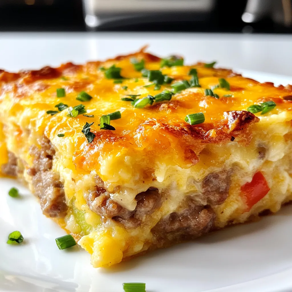 Sausage Egg Cheese Breakfast Bake Simple and Tasty