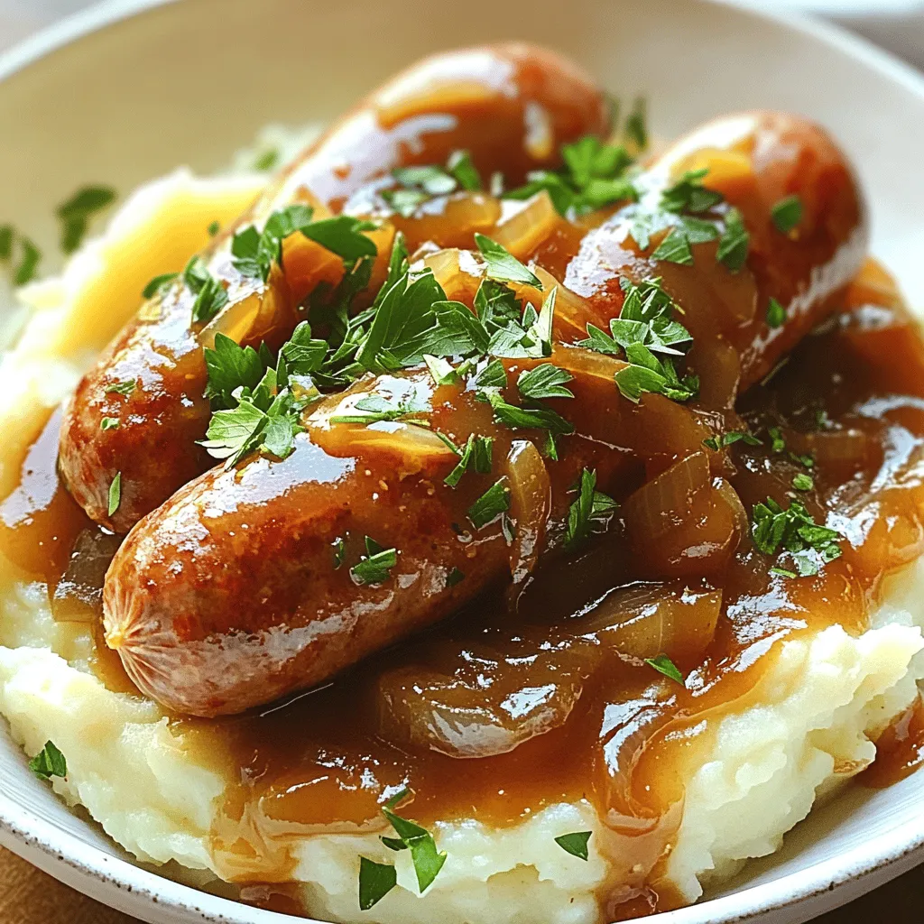 To make bangers and mash, you need simple, good-quality ingredients. Here’s what you will need: