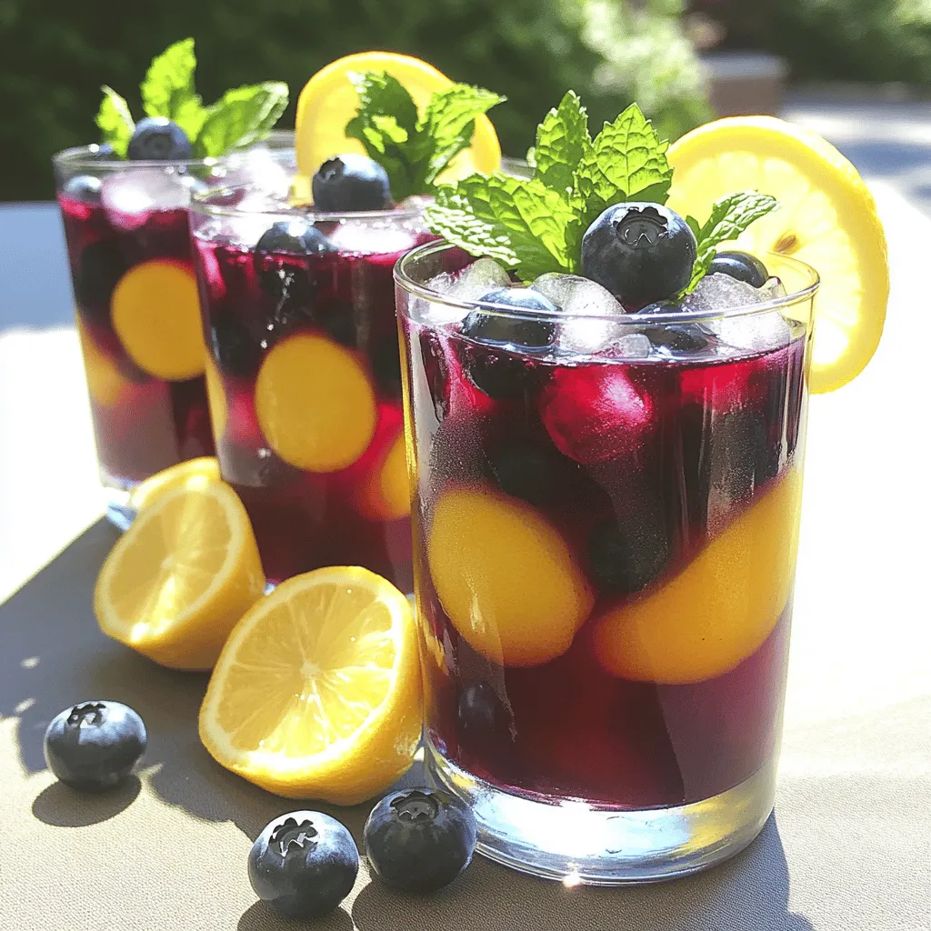 How to Make Blueberry Tea Lemonade Refreshing Drink