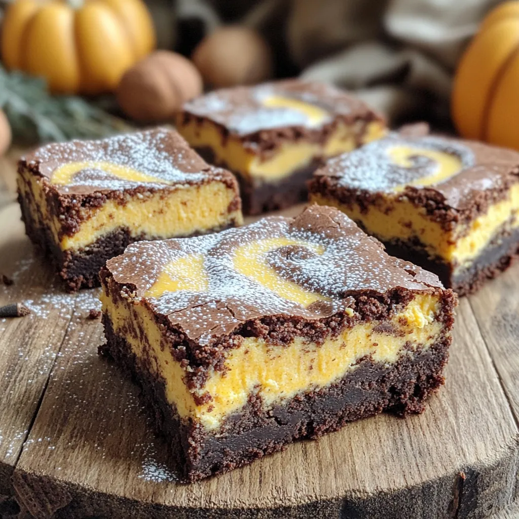 Pumpkin Cheesecake Swirl Brownies Irresistible Dessert