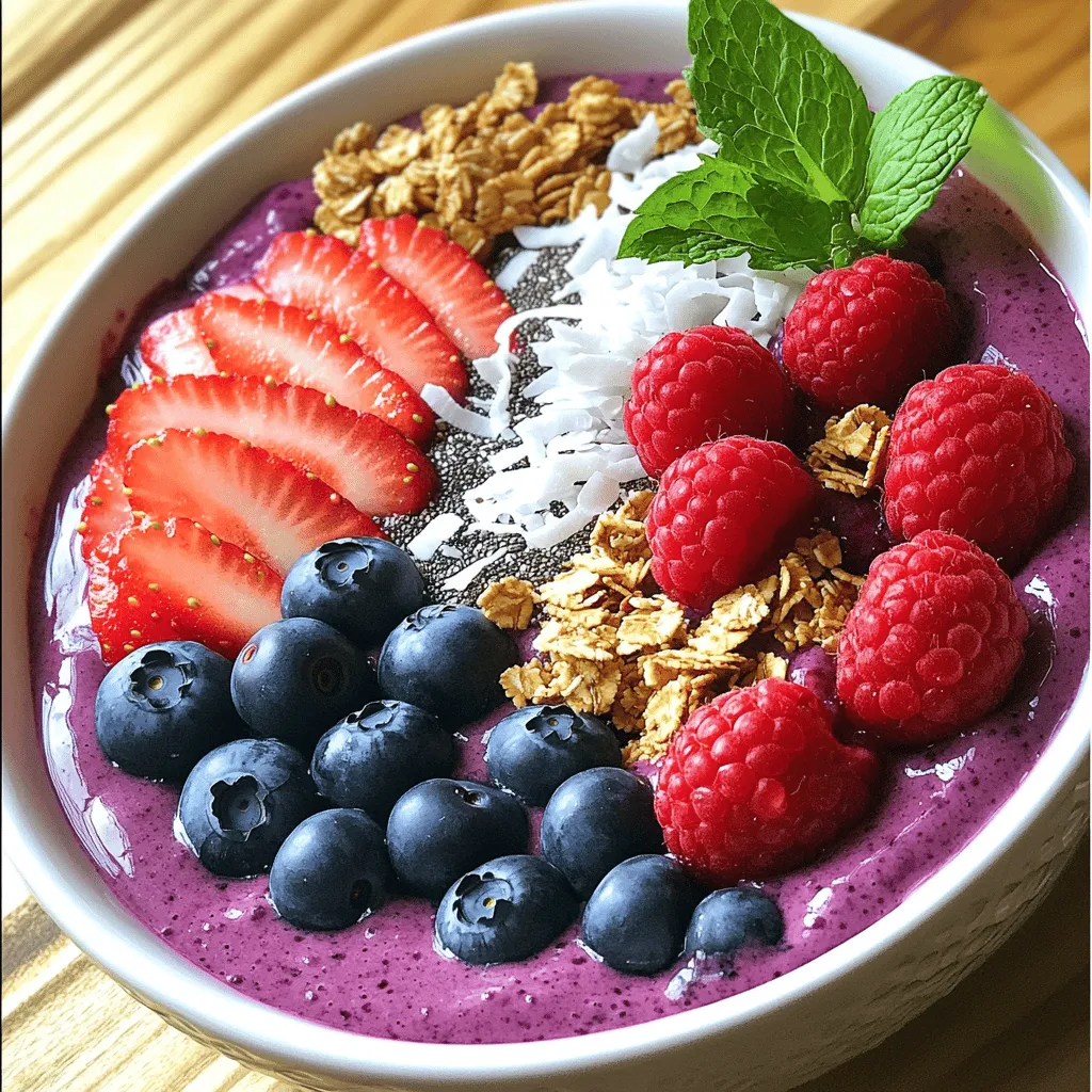 Berry Smoothie Bowl Energizing and Flavorful Treat