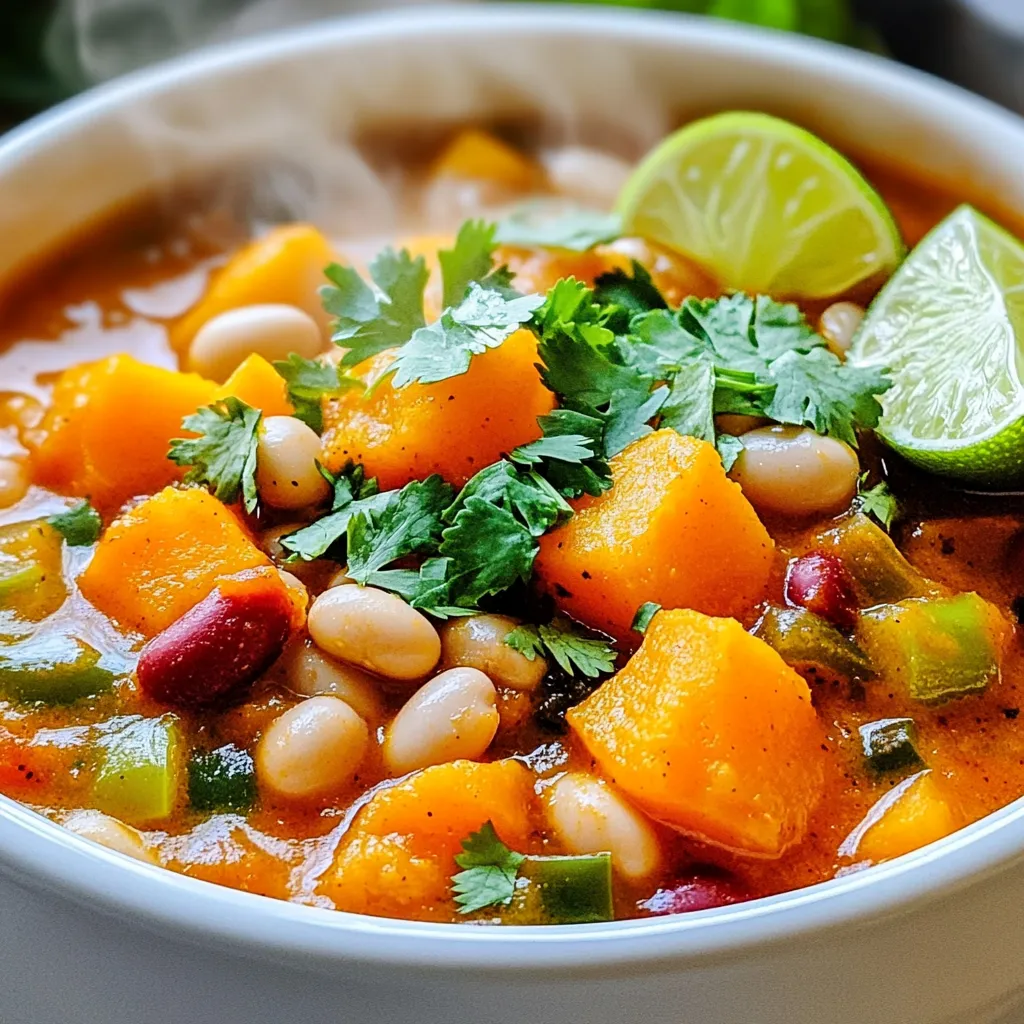 Slow Cooker Butternut Squash White Bean Chili Delight
