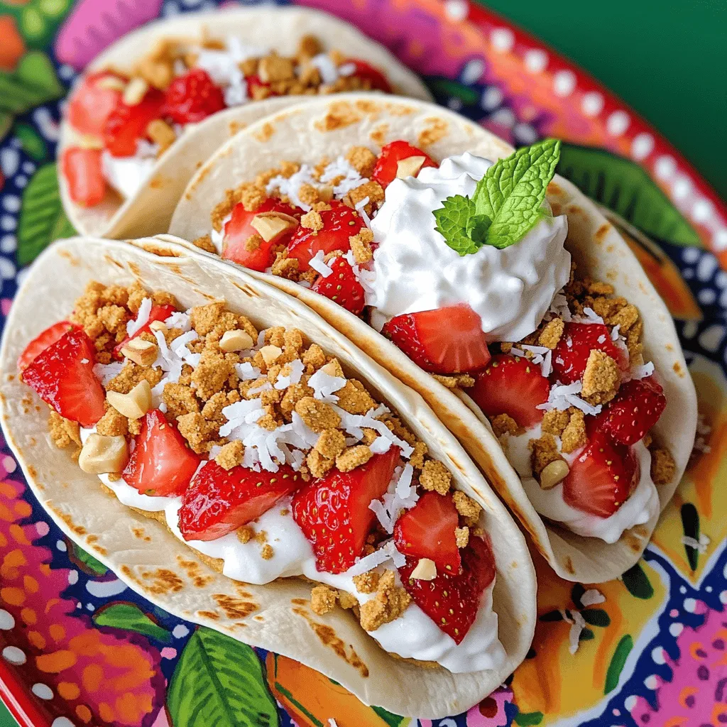 Strawberry Crunch Cheesecake Tacos Delightful Treat