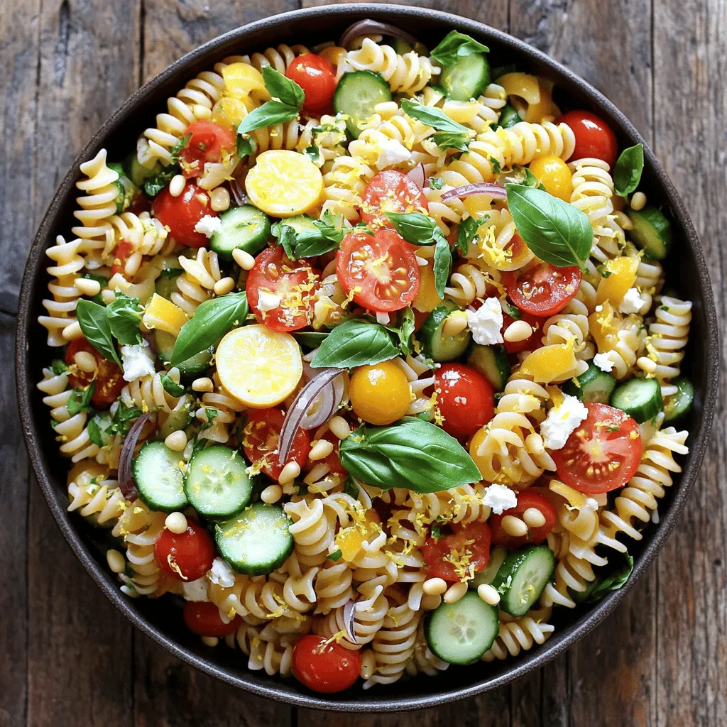 Lemon Basil Pasta Salad Fresh and Zesty Delight
