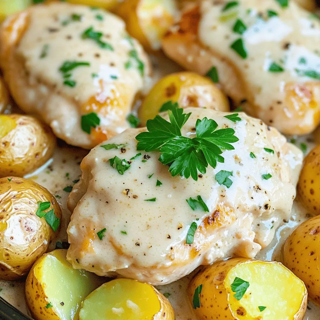 Crockpot Garlic Parmesan Chicken and Potatoes Delight