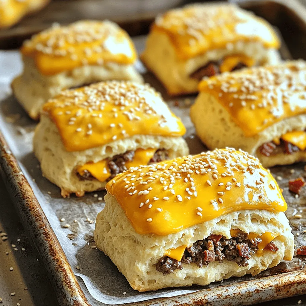 Beefy bacon cheeseburger bombs are tasty snacks packed with flavor. They combine ground beef, crispy bacon, and melted cheese. This mix gets wrapped in soft biscuit dough, making them easy to eat. Each bite bursts with savory goodness.