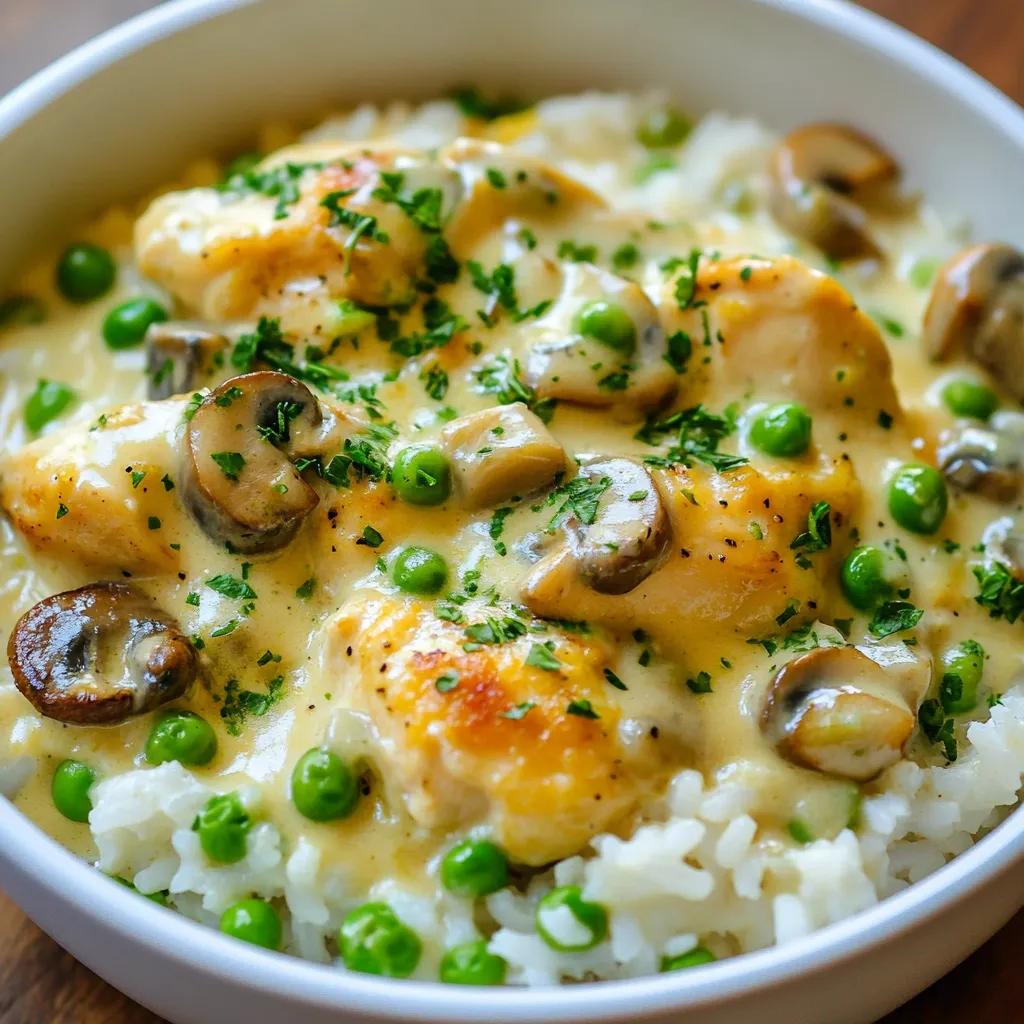 Creamy Smothered Chicken and Rice Tasty Dinner Choice