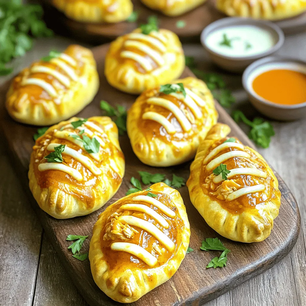Mini Football Buffalo Chicken Calzones Savory Snack Treat