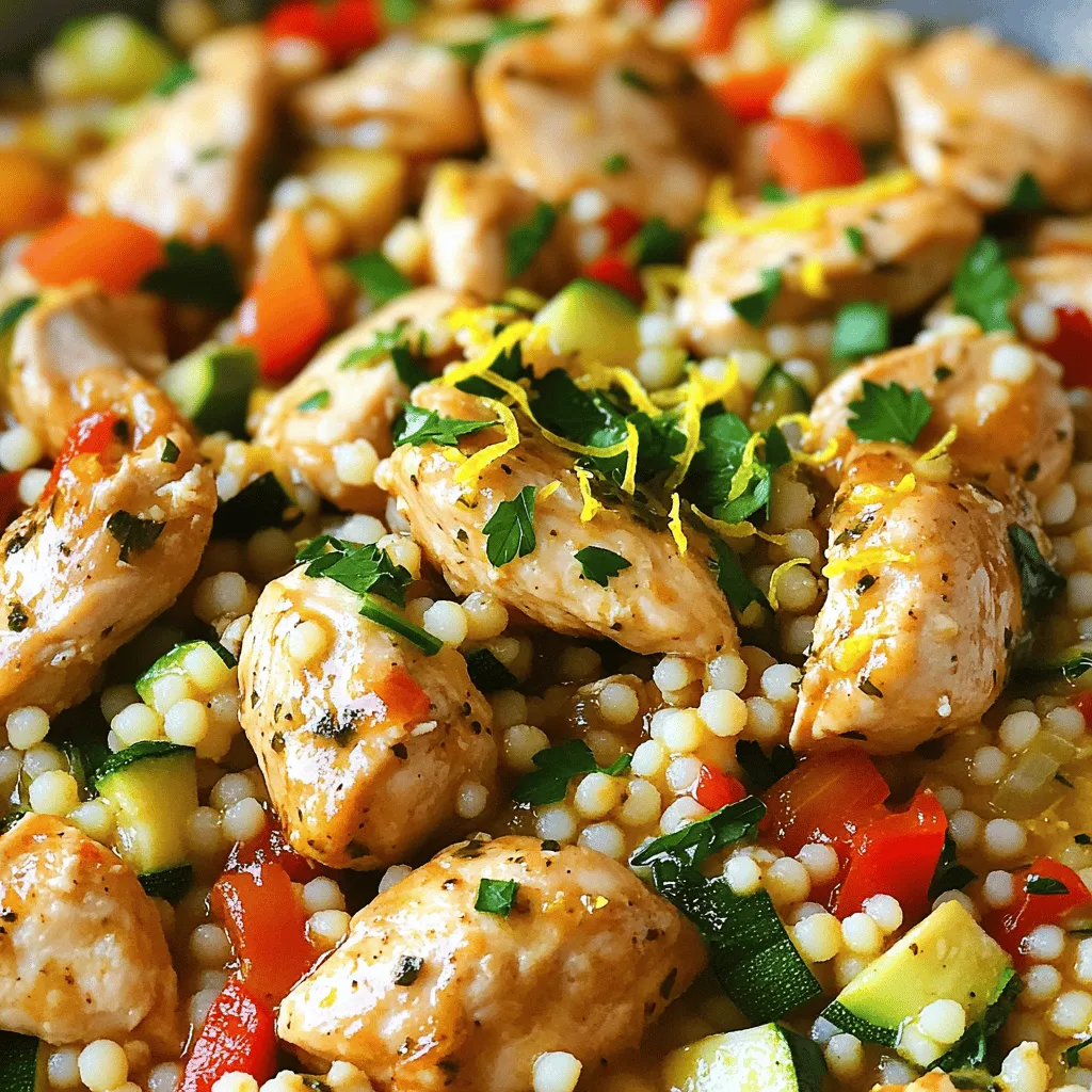 One Pot Lemon Herb Chicken Couscous Flavor Boost
