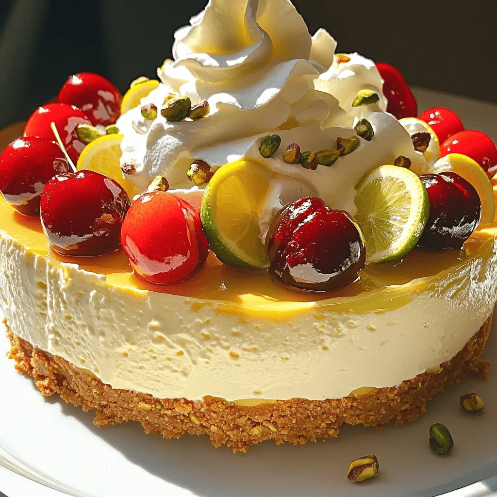 Luscious Lemon-Lime Cherry Pistachio Cheesecake Recipe