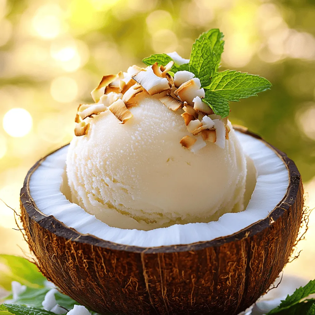 Coconut Sorbet Delight Simple and Refreshing Treat