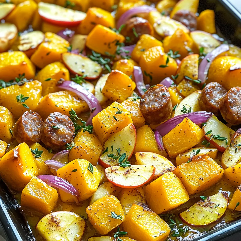 Sheet-Pan Sausage Squash &#038; Apples Easy Dinner Delight