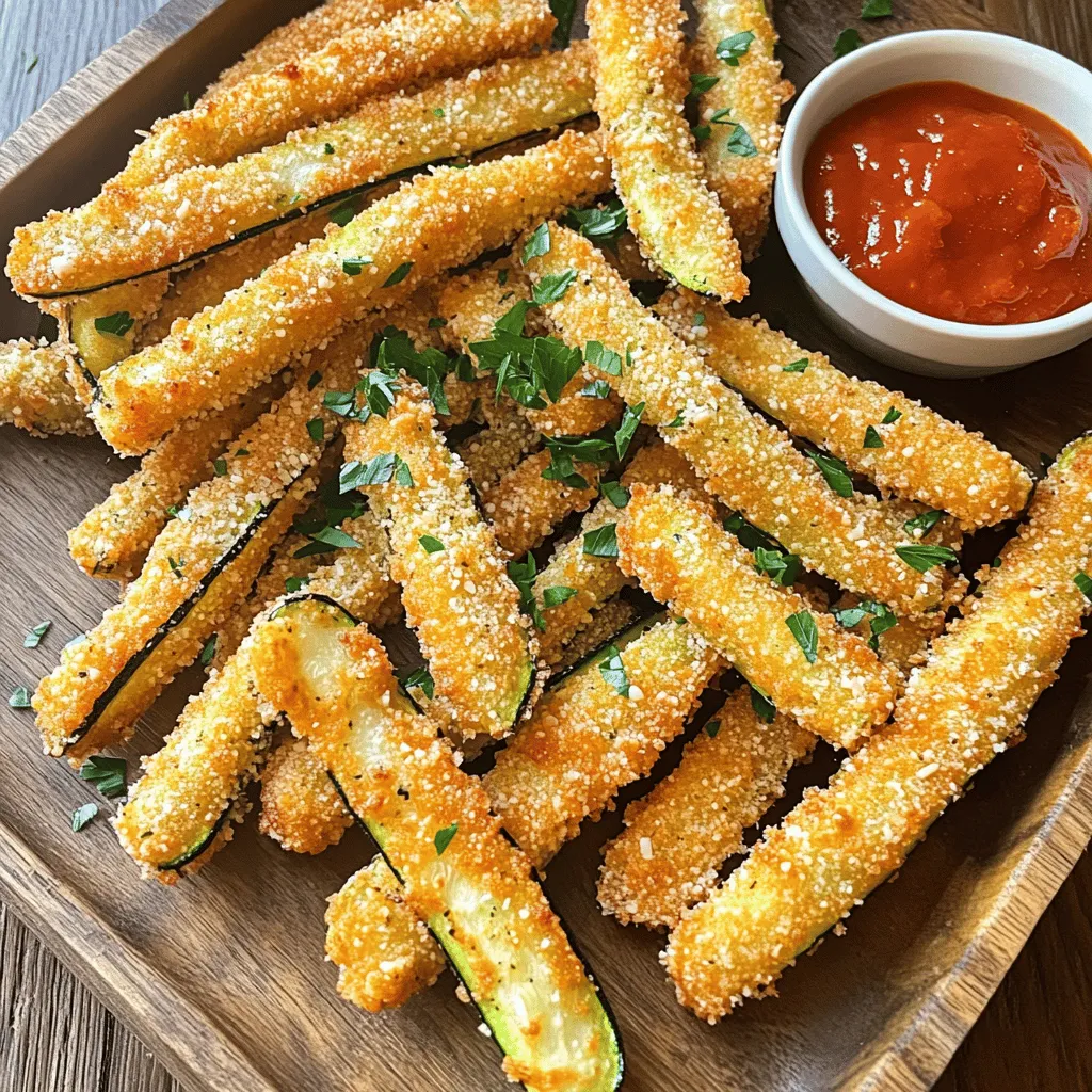Baked Parmesan Zucchini Fries Crunchy and Flavorful