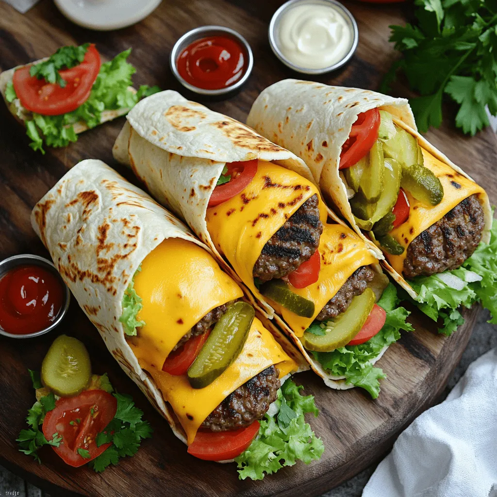 Grilled Cheeseburger Wraps Flavorful and Easy Recipe