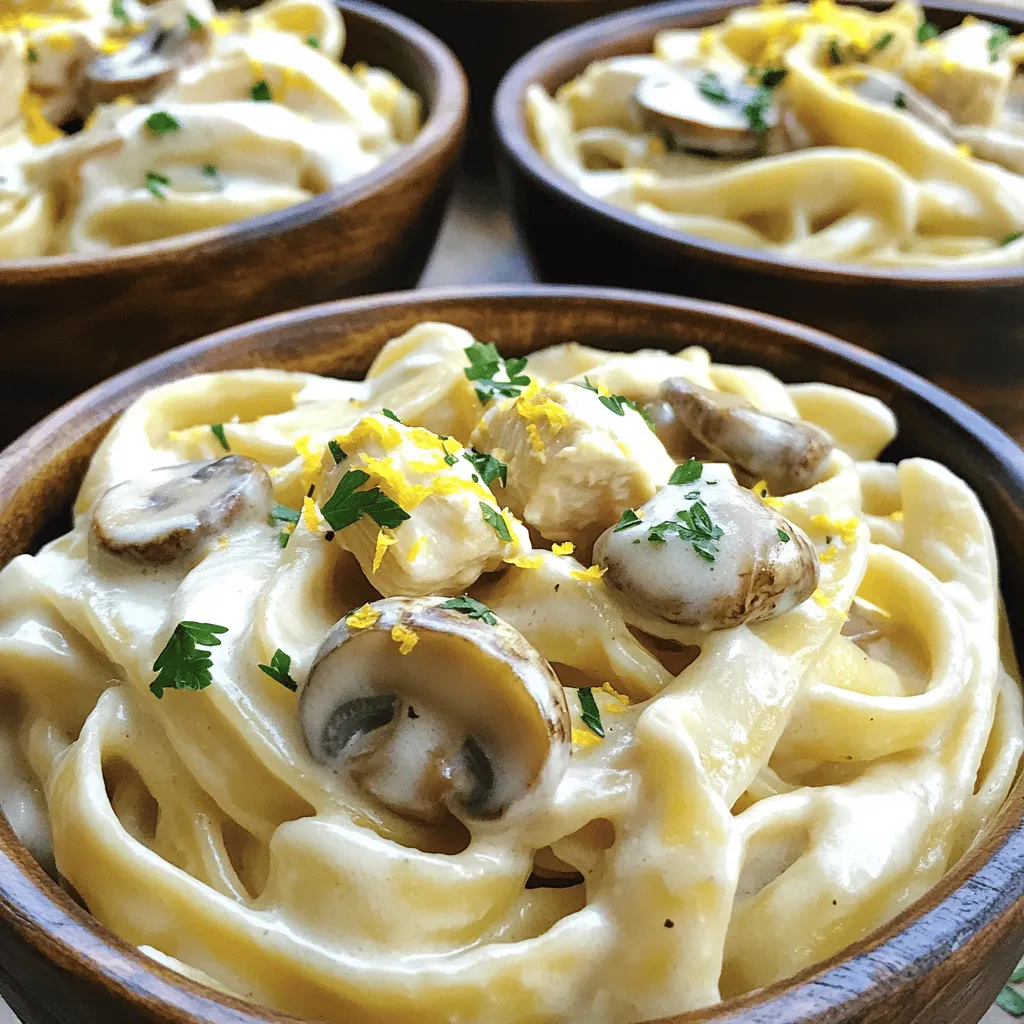 Chicken and Mushroom Pasta in Silky Sauce Delight