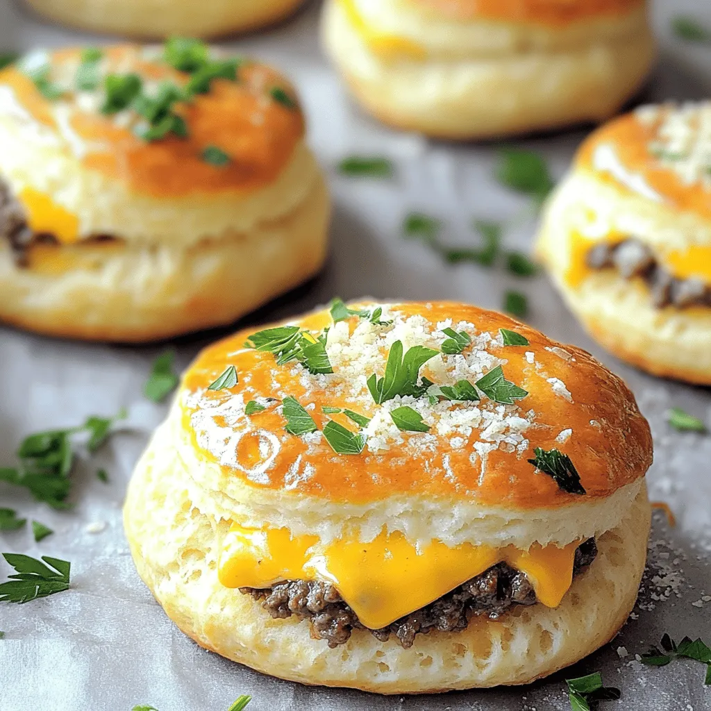 Garlic Parmesan Cheeseburger Bombs Savory Snack Recipe