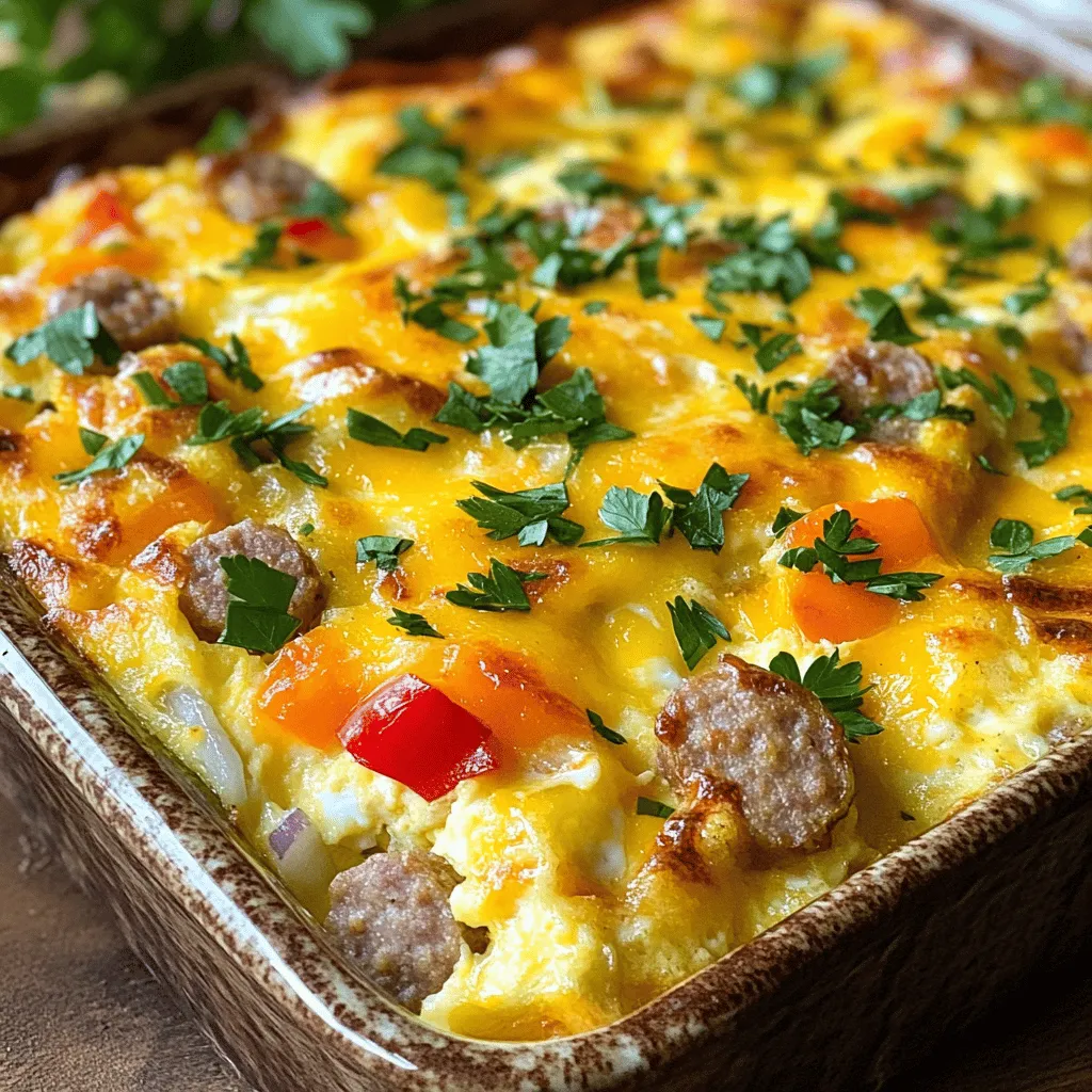 Sausage Egg and Cheese Breakfast Casserole Delight
