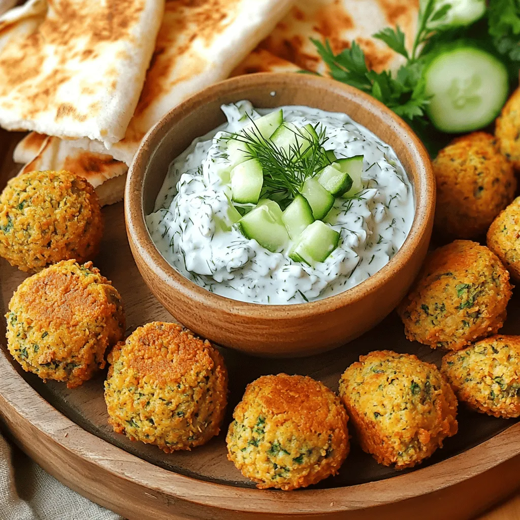 Baked Falafel with Tzatziki Sauce Flavorful Delight