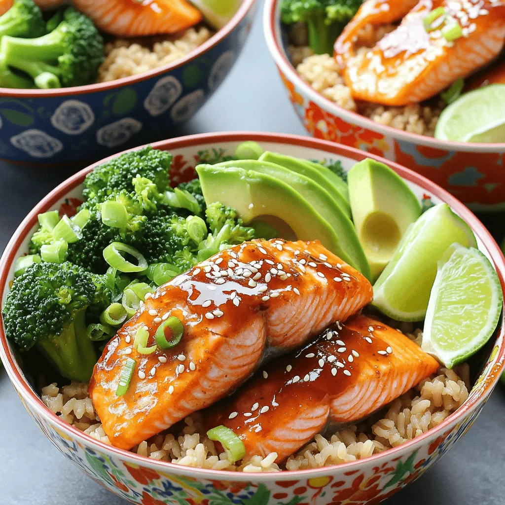Air Fryer Honey Sriracha Salmon Bowls Flavorful Delight
