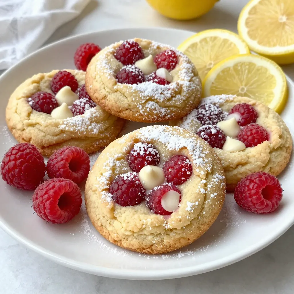 White Chocolate Lemon Raspberry Cookies Delightful Treat