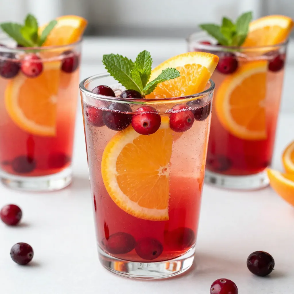 Cranberry Holiday Spritzer Festive and Refreshing Drink