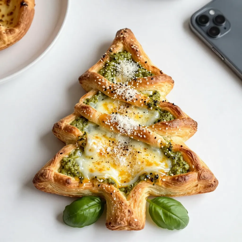 Pesto Cheese Puff Pastry Christmas Tree Delight