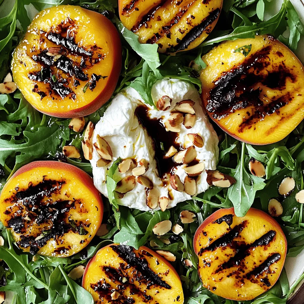 Irresistible Grilled Peach and Burrata Salad Delight