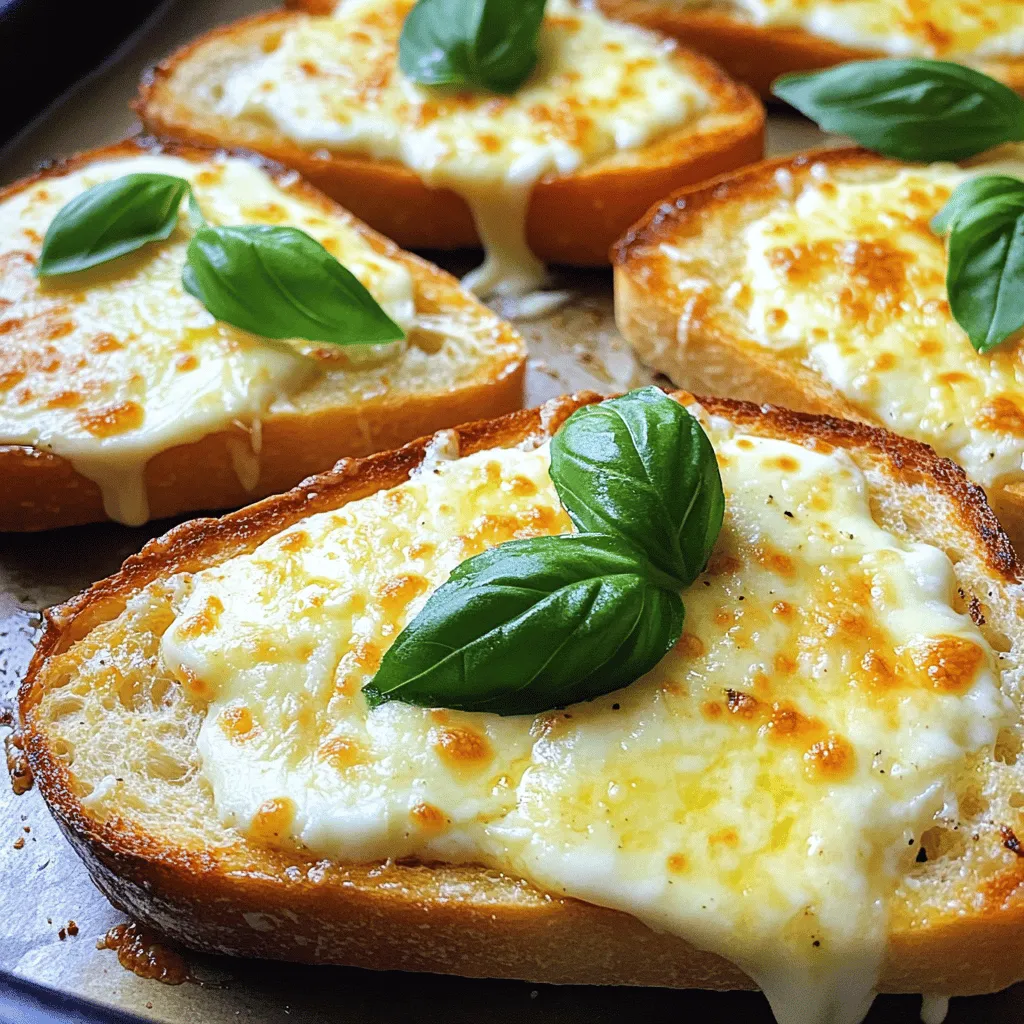 The key to a great cheesy garlic bread recipe is using fresh and simple ingredients. You need a French baguette, which gives the bread a nice crunch. For the cheese, I like to use one cup of shredded mozzarella and half a cup of grated Parmesan. These two cheeses melt beautifully and add rich flavor.