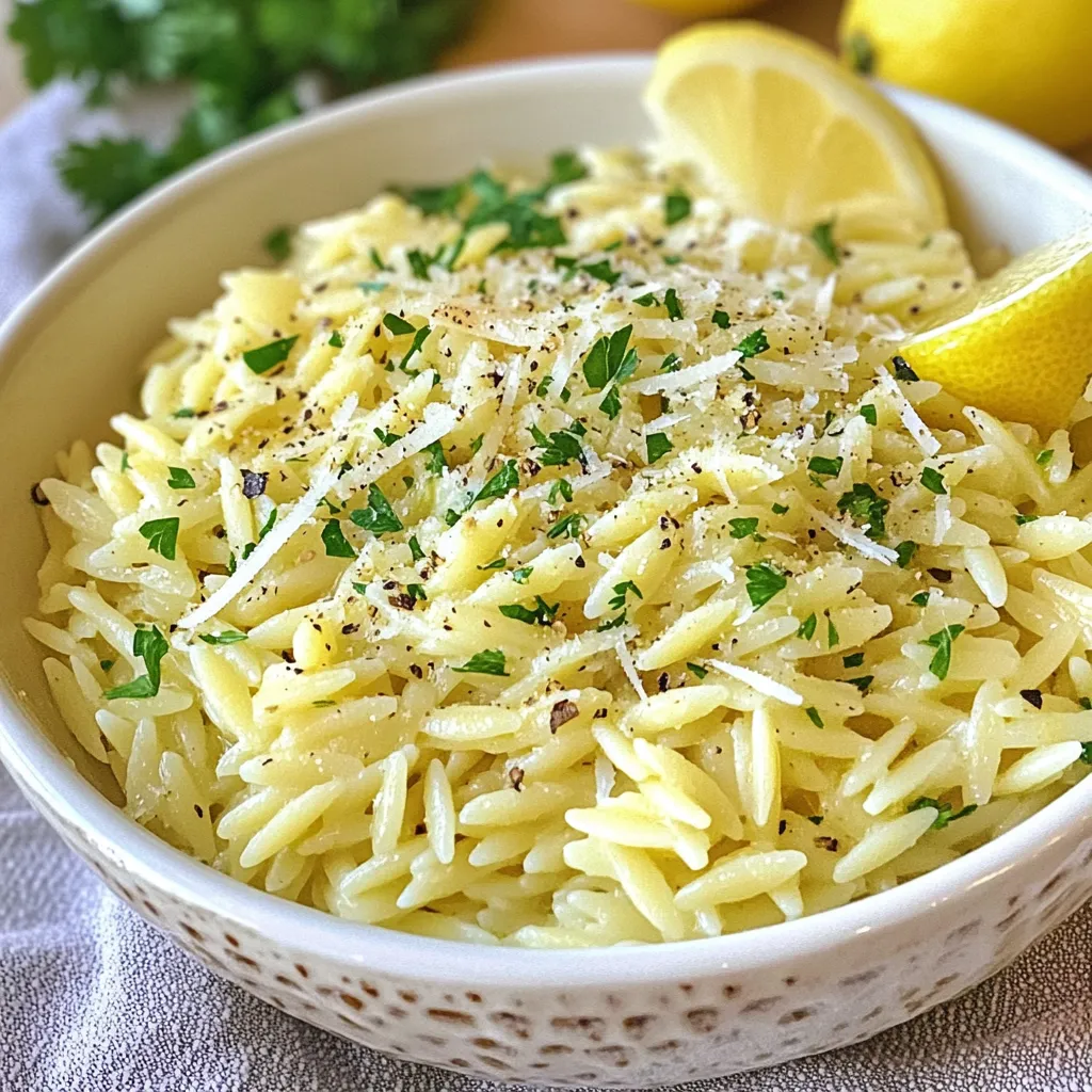 Quick Garlic Parmesan Orzo Savory and Simple Dish