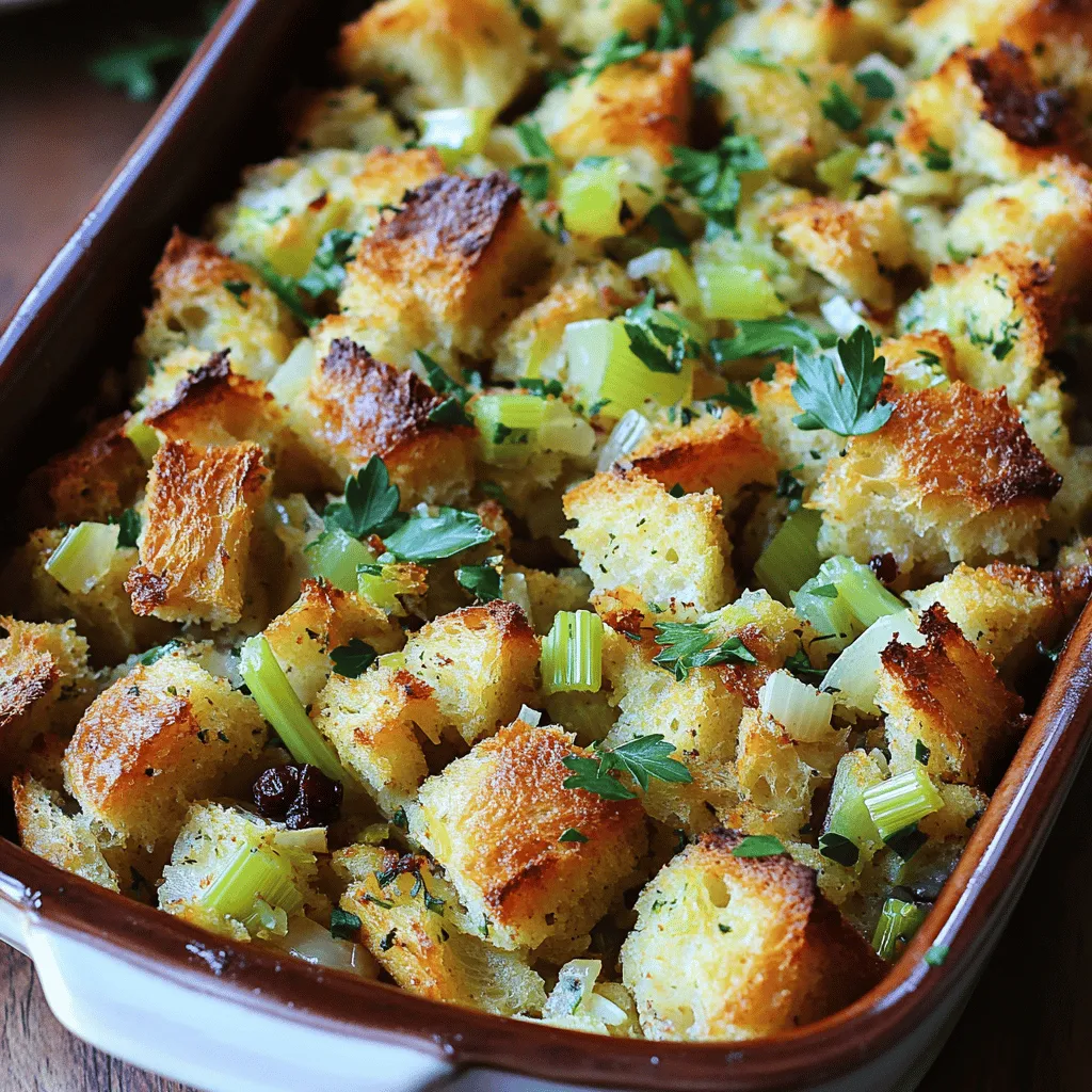 Grandma’s Classic Thanksgiving Stuffing Delectable Dish