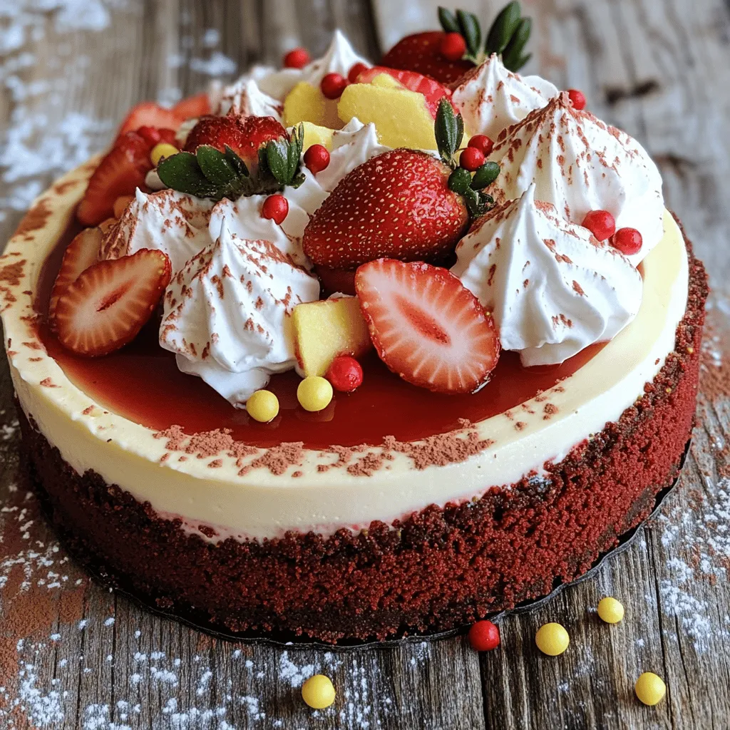Decadent Red Velvet Strawberry Cheesecake Recipe