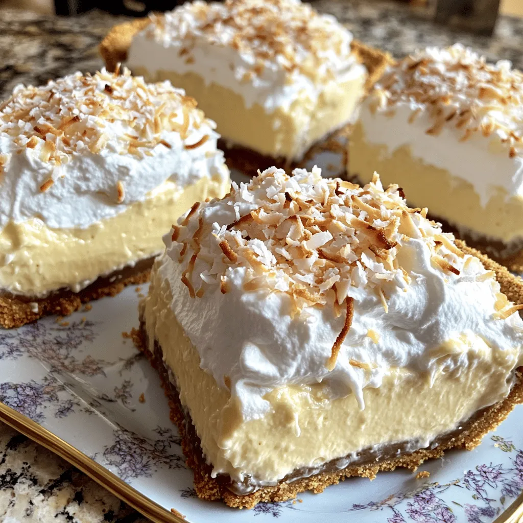 To make a perfect creamy coconut cream pie, you need these main ingredients: