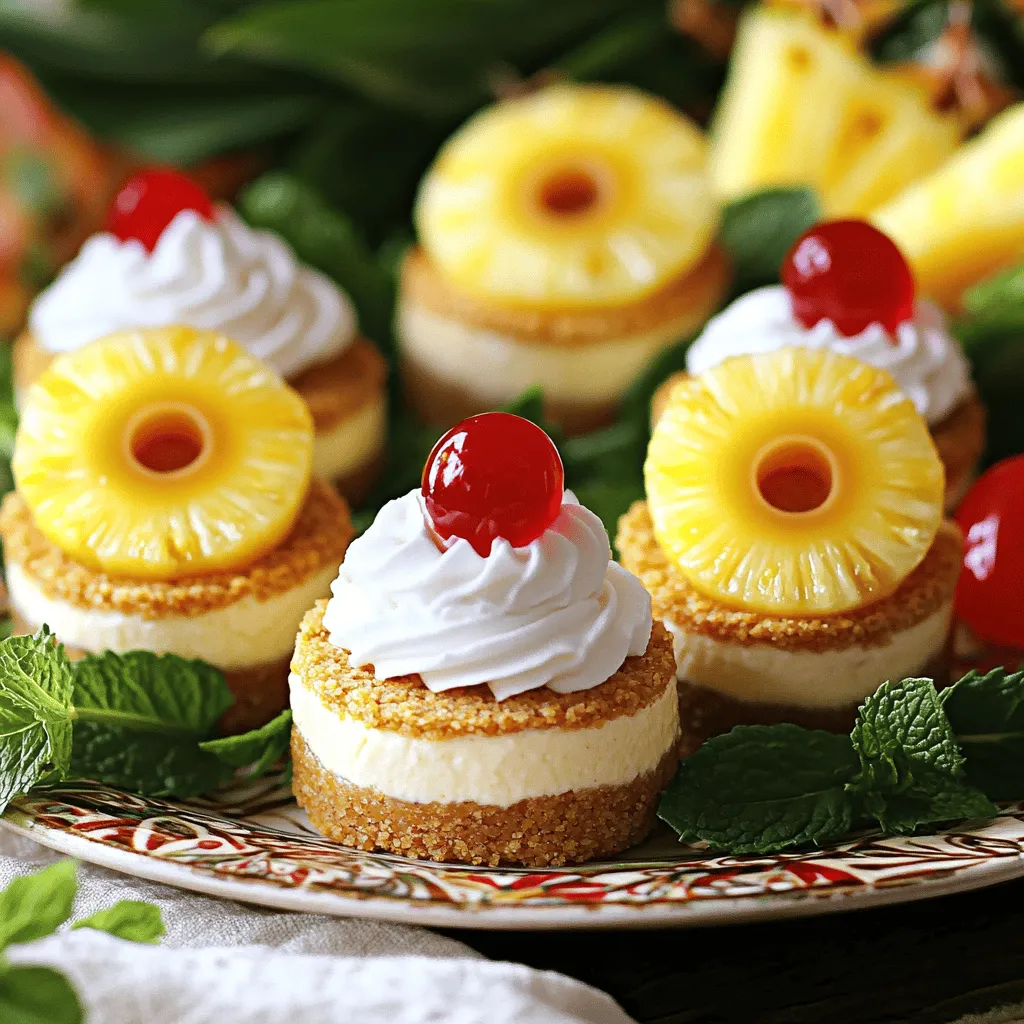 Mini Pineapple Upside-Down Cheesecakes Delightful Treat