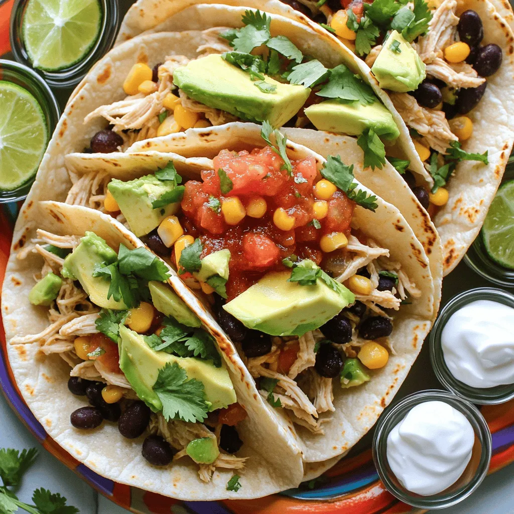 To make slow cooker chicken tacos, you need simple items. You will need 2 lbs of boneless, skinless chicken breasts. This cut cooks well and stays juicy. You can also use thighs if you like more flavor.