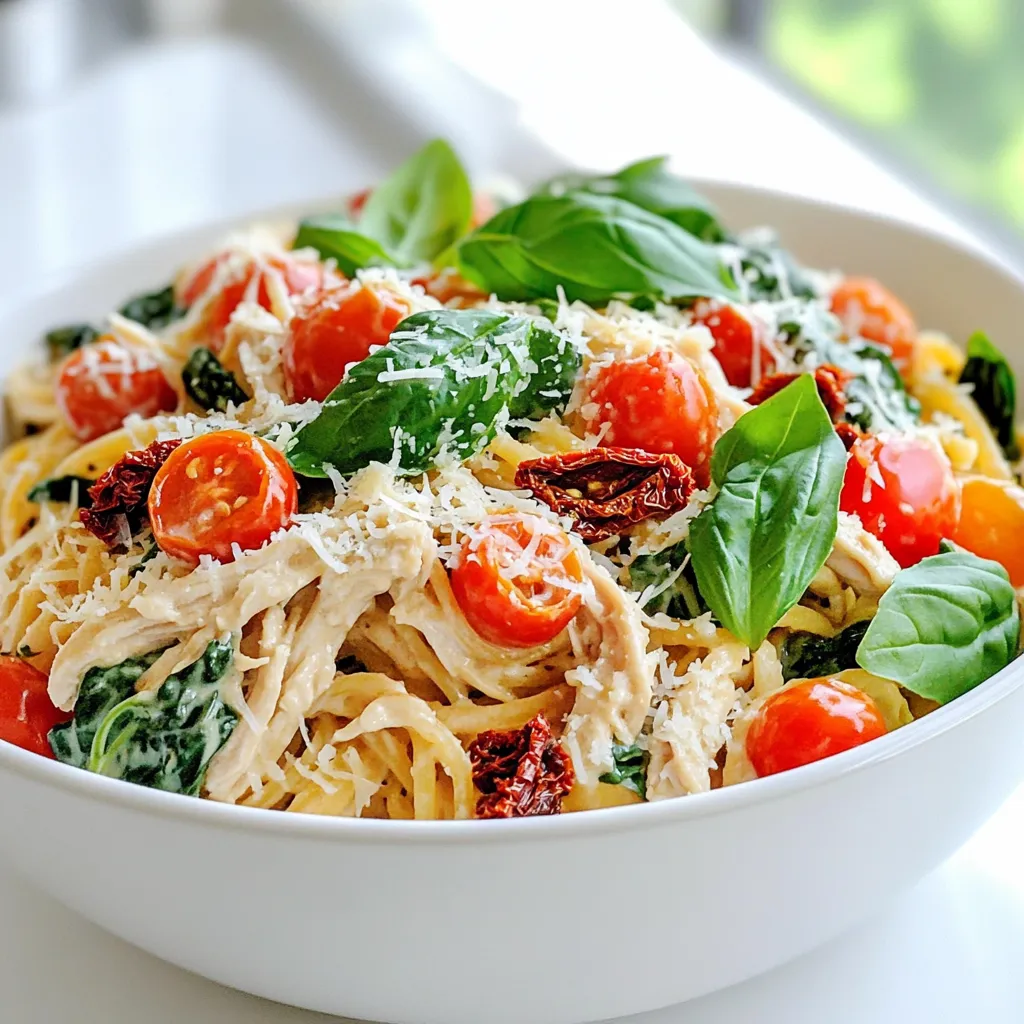 Slow Cooker Creamy Tuscan Chicken Pasta Delight