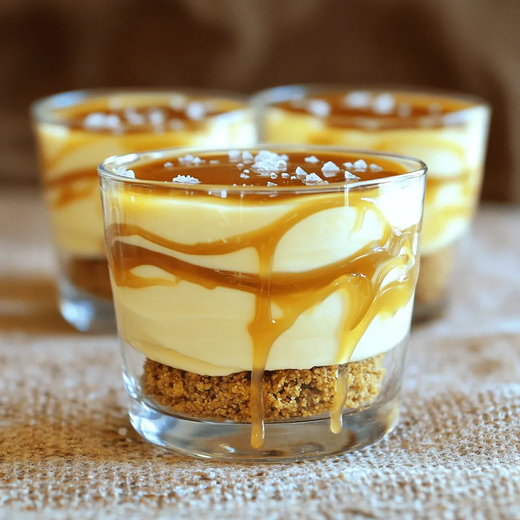 No Bake Salted Caramel Cheesecake Cups Delightful Treat