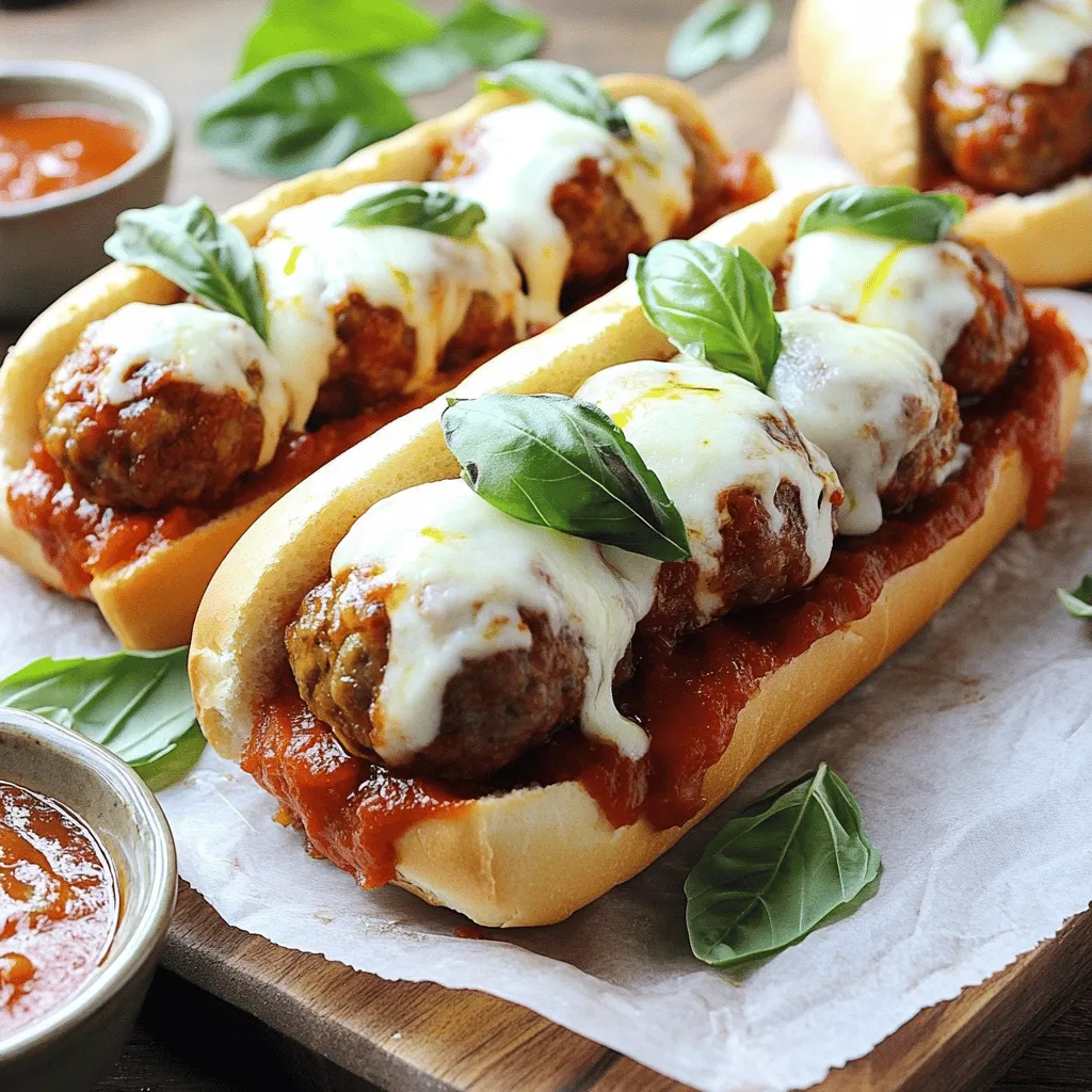 To make a beefy meatball sub, you need key ingredients. First, ground beef is the star. I recommend using 1 lb for great flavor. Next, breadcrumbs help bind the meatballs. You only need 1/2 cup. Grated Parmesan cheese adds a nice touch. A 1/4 cup will do nicely.