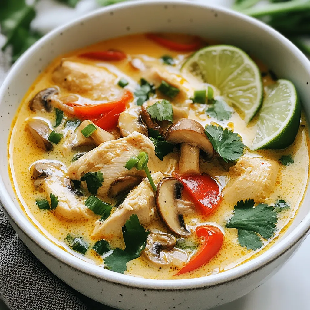 Thai Coconut Chicken Soup Blissful Flavor Recipe