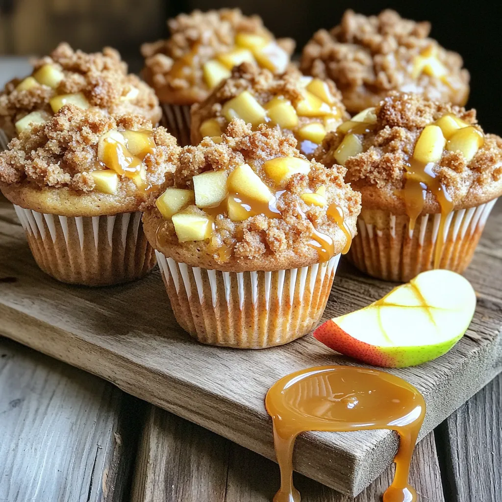 Caramel Apple Streusel Muffins Savory and Sweet Treat