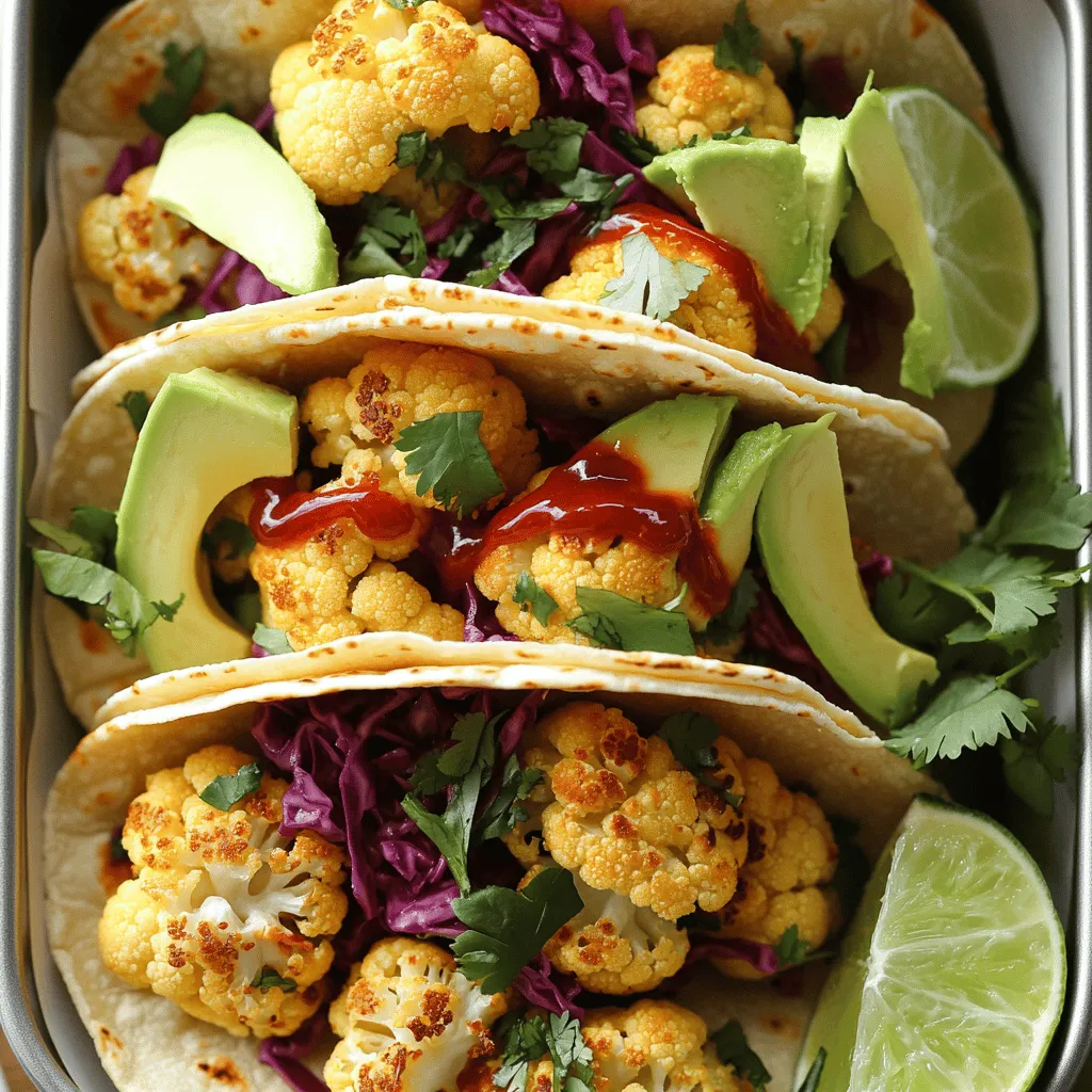 Spicy Sriracha Cauliflower Tacos Flavorful and Easy