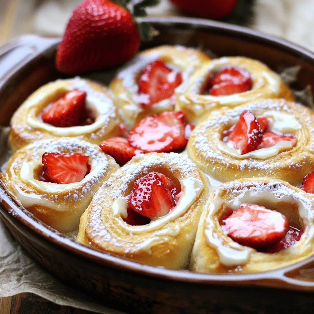 Savory Strawberry Cheesecake Sweet Rolls Delight
