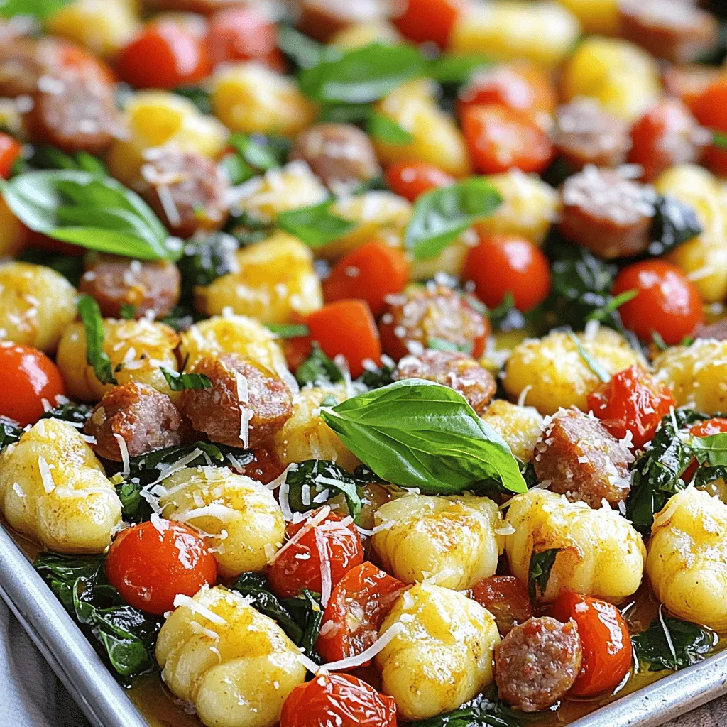 Sheet Pan Tuscan Gnocchi with Sausage Flavor Blast