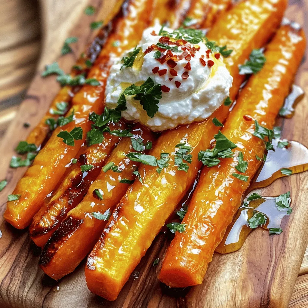 Roasted Carrots with Whipped Ricotta and Hot Honey Delight