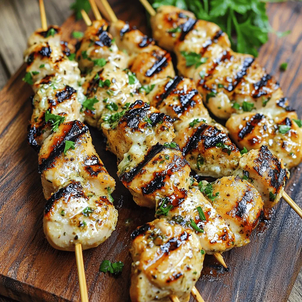 Garlic Parmesan Chicken Skewers Tasty and Simple Meal