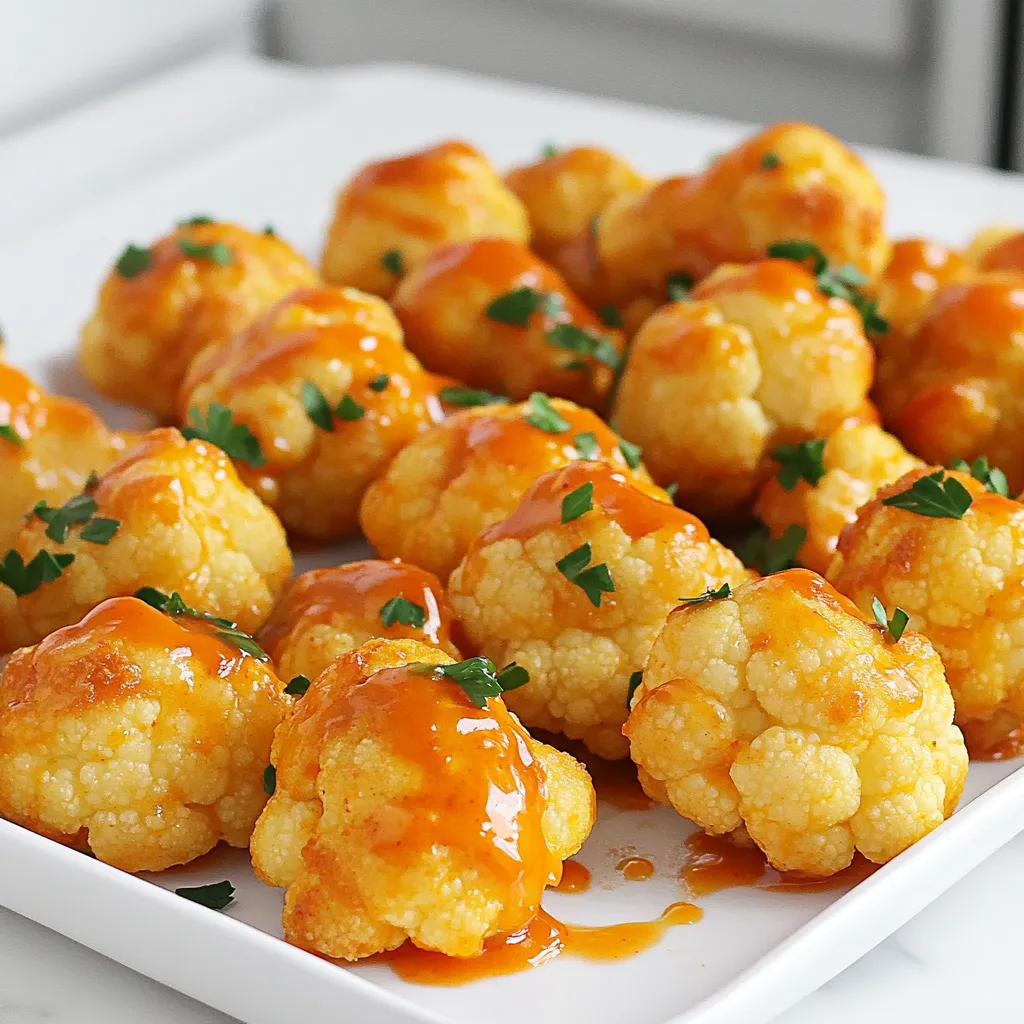 Buffalo Cauliflower Bites Air Fryer Crispy Treat