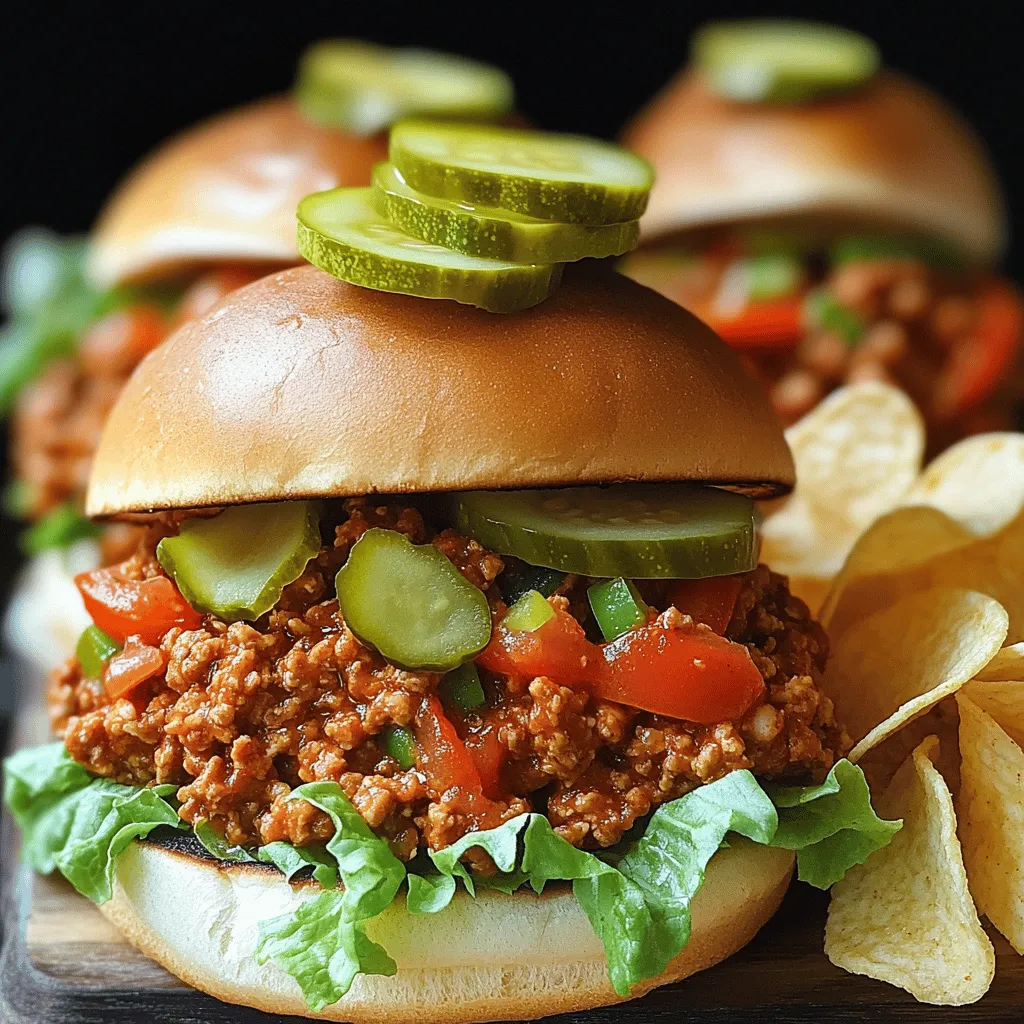 To make delicious Cajun chicken sloppy joes, you need fresh and bold ingredients. The key is ground chicken, which is lean and juicy. You will also need a medium onion and a green bell pepper. These add flavor and texture to the dish. Garlic cloves give it a nice kick.