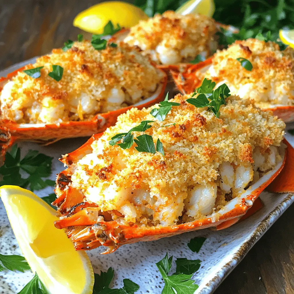 Luxurious Baked Stuffed Lobster Tail Recipe Delight