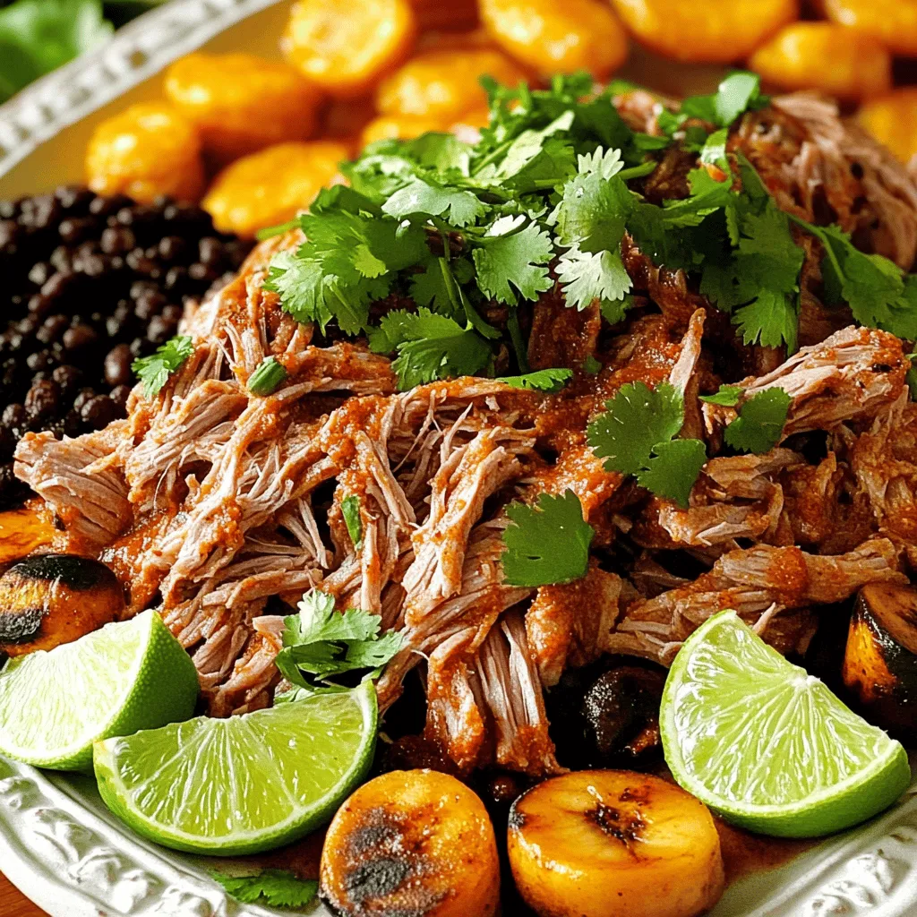 To make a great Cuban Mojo Pork recipe, you need key ingredients. First, choose pork shoulder or pork butt. These cuts have enough fat to keep the meat juicy. The marinated pork will soak up all the flavors from the marinade.