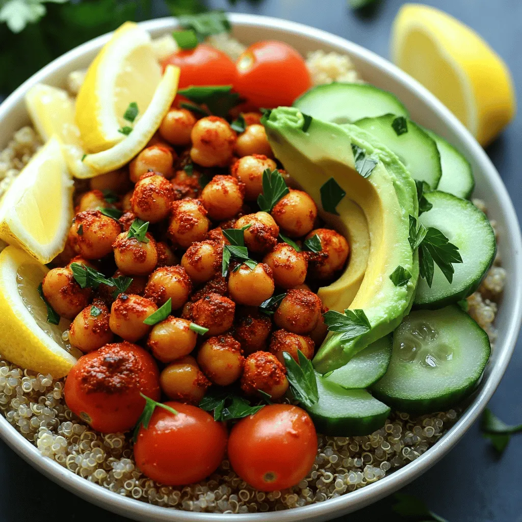 Spicy Harissa Chickpea Grain Bowls Flavorful Delight
